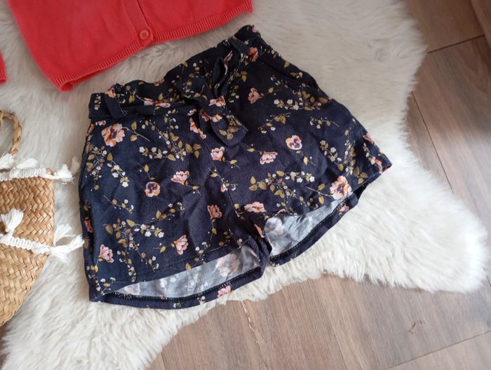 LC kids by little cigogne 🔆 ensemble short liberty + gilet ajouré 4 ans - photo numéro 2