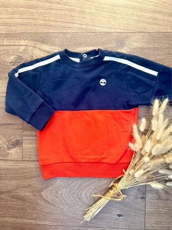 Sweat Timberland 24 mois bleu marine rouge