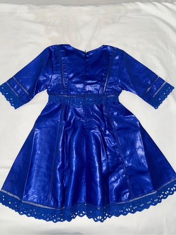 Robe en bazin pour fille couleur bleu