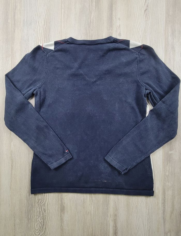 Pull Tommy Hilfiger homme M – motif losange bleu/blanc – bon état d’usage - photo numéro 6