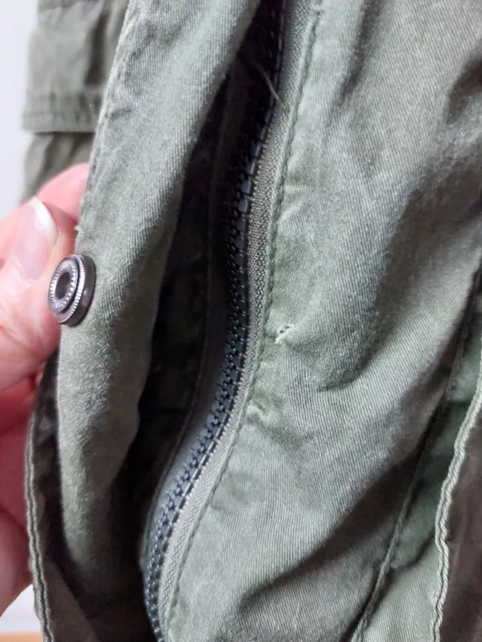 Parka non doublée kaki en coton - photo numéro 6