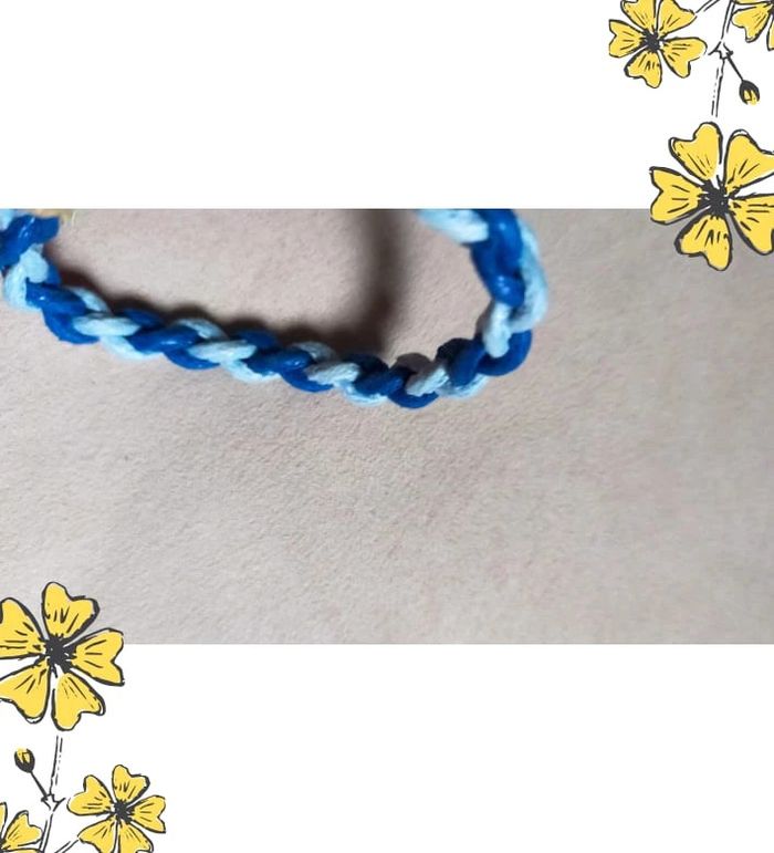 Bracelet tressé bleu – style bohème