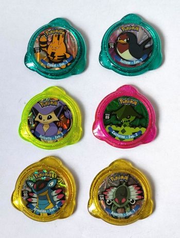 6 jetons Kraks Pokémon Panini