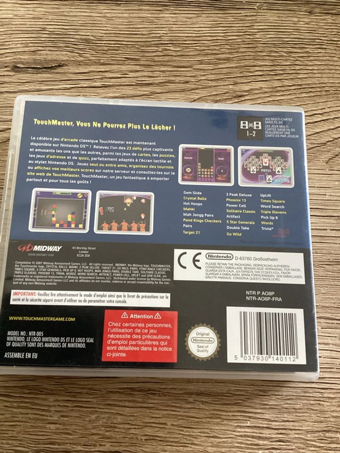 boîte ds avec notice touchmaster Nintendo ds vendu sans le jeu - photo numéro 2