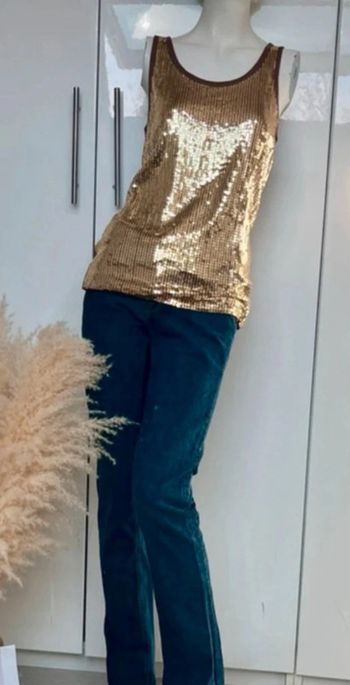 débardeur à sequin doré