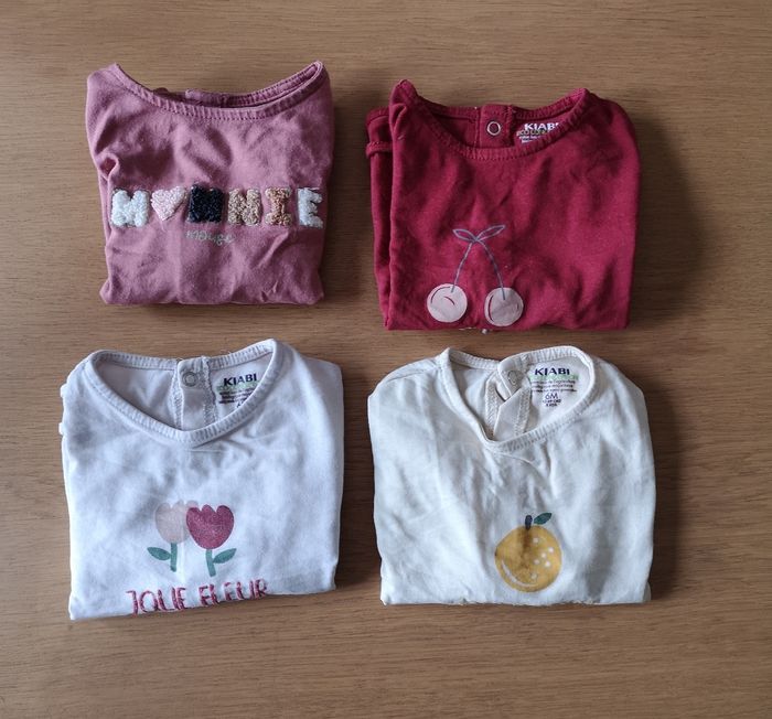 Lot 4 hauts manches longues