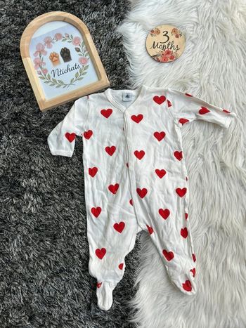 Pyjama cœur léger - petit bateau - 3 mois