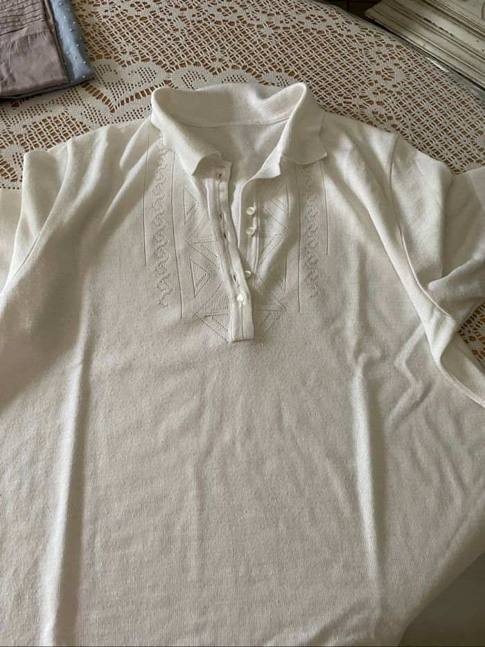 Maillot pull blanc été