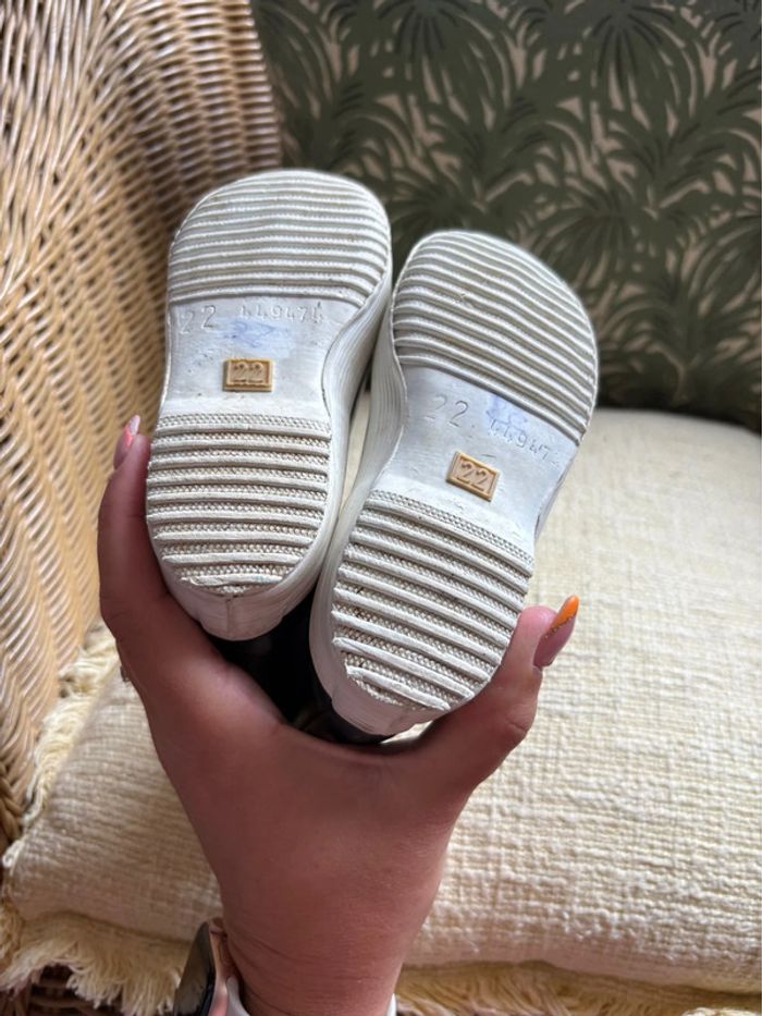Botte enfant Aigle - bleu marine et blanc - pointure 22 - photo numéro 4