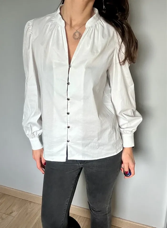 Chemisier fluide Morgan – Blanc, boutons dorés taille 36 - photo numéro 6