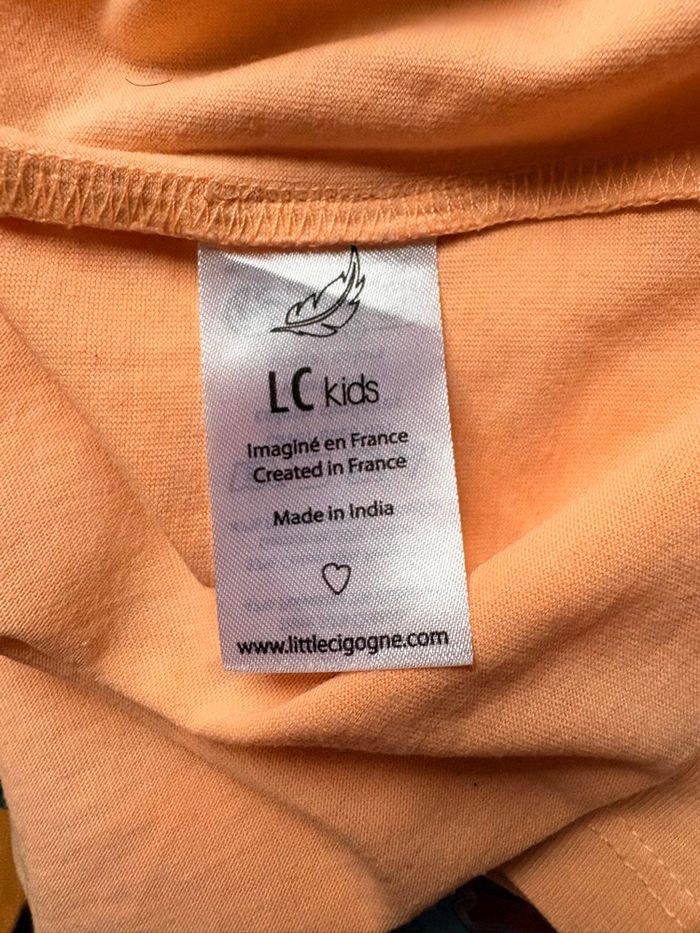 Tee-shirt MC garçon 8 ans – LC Kids – Orange vif – TBE - photo numéro 4