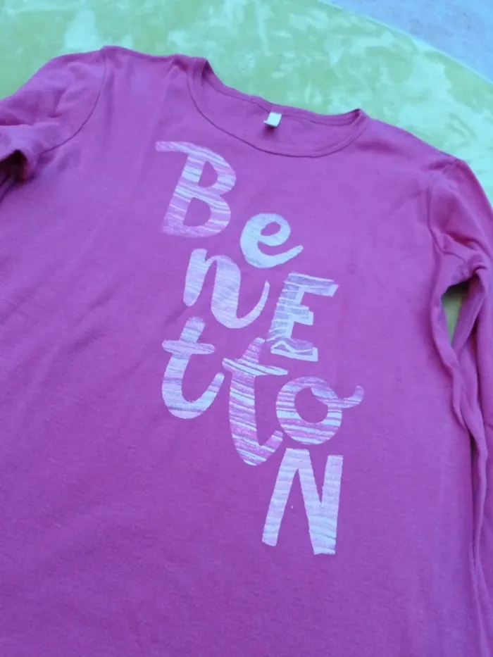 Tee-shirt ML rose taille 10/11 ans UCB - photo numéro 2