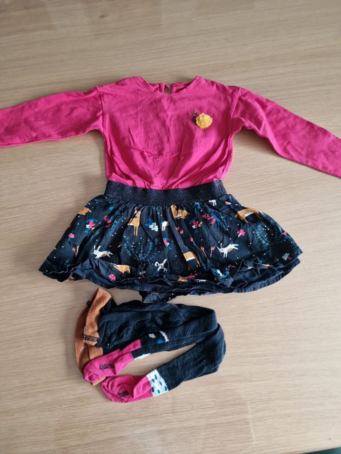 Robe catimini avec collant assorti