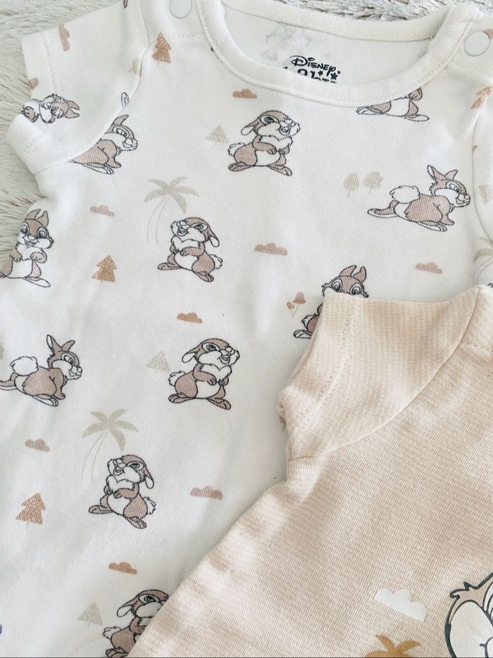 Ensemble Lot 2 barboteuses C&A Disney Baby Naissance Lapin Pan Pan - photo numéro 3