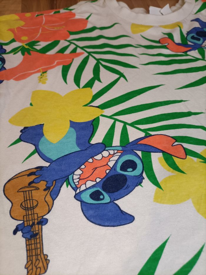 Tee-shirt Disney Stitch tropical 12-14 ans - photo numéro 4