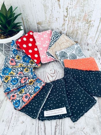 Lingettes lavable et réutilisable lot de 13