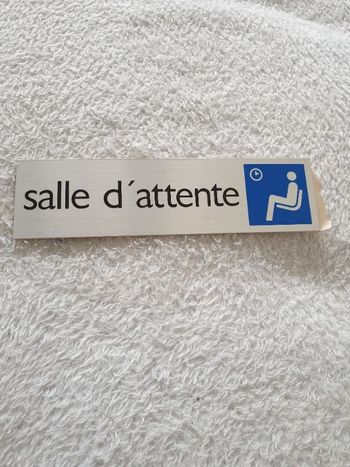 Plaque salle d'attente