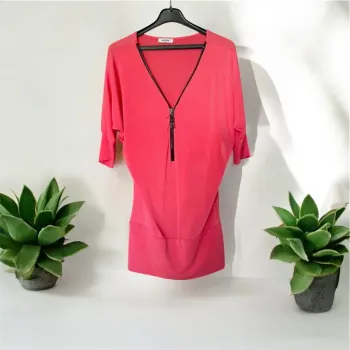 Tunique 3/4 corail zip Nina Paris M
