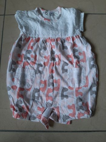 Combi short fille 3 mois