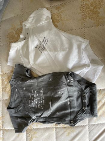 Lot de 2 bodys croisés 3 mois