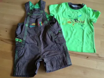 Ensemble T-shirt et salopette short Orchestra 6 mois