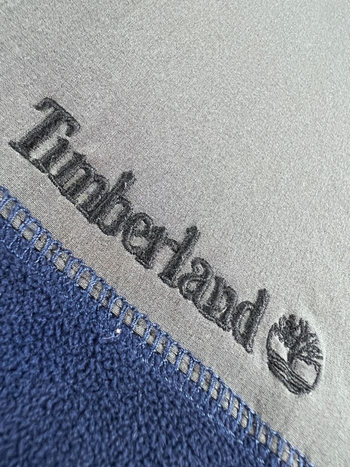 Pull de sport Polaire Timberland Zip Col Camionneur – Bleu Marine & Gris – Taille L - photo numéro 8