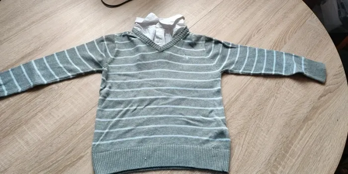 Pull avec col de chemise