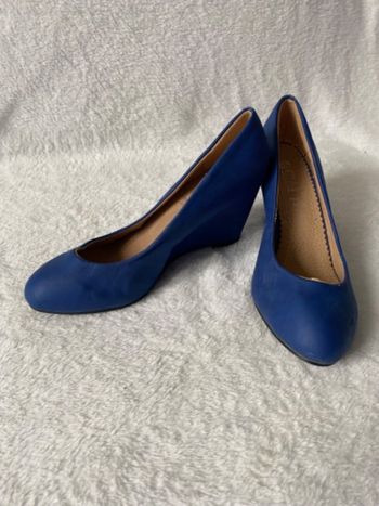 Chaussures compensées bleu