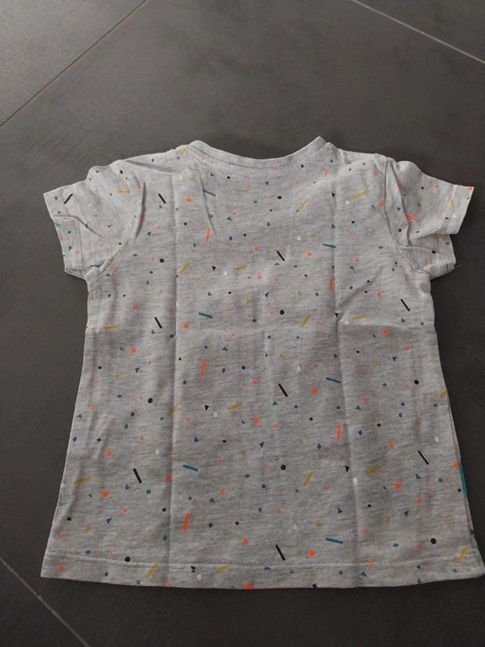 T-shirt bébé 18 mois gris dpam - photo numéro 3