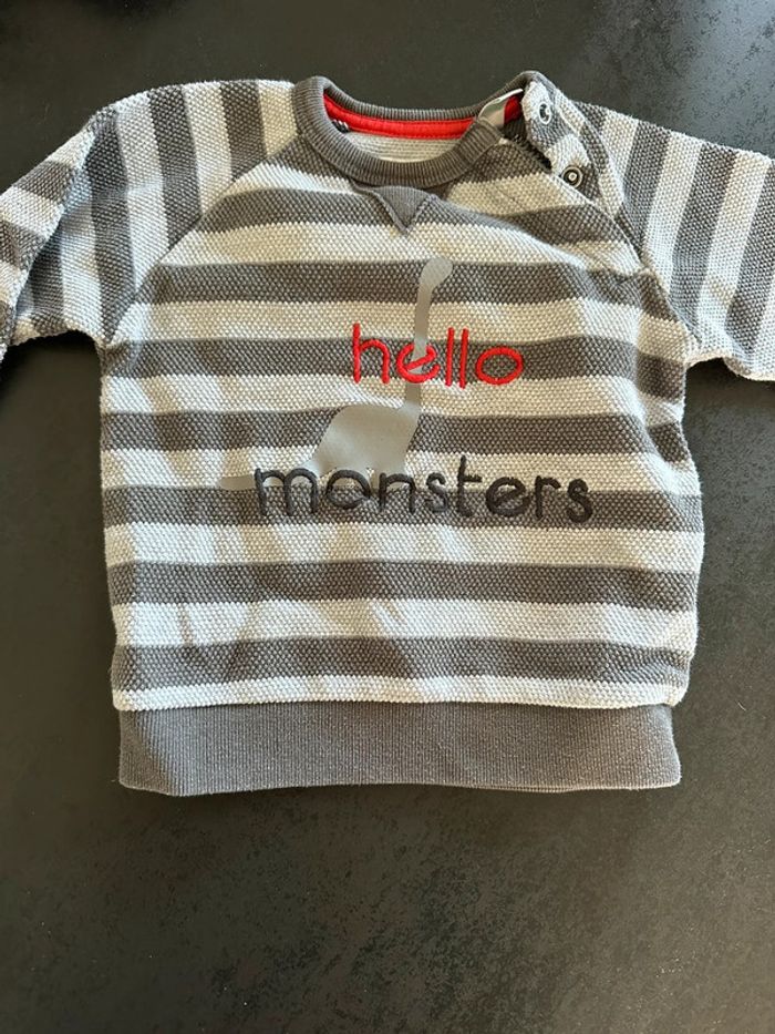 Pull gris obaibi 23 mois