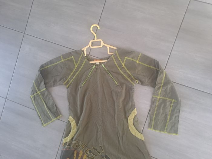 Tunique vert kaki Om Darshan Taille M - photo numéro 2