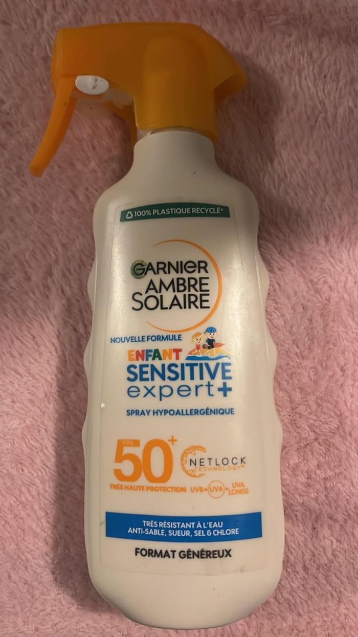 Garnier ambre solaire très haute protection format Généreux