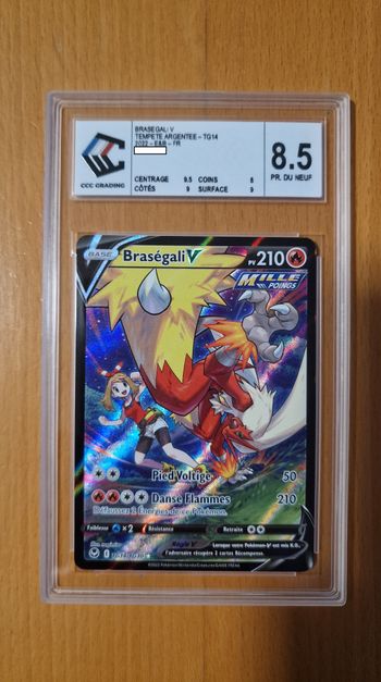 Carte Pokemon - Brasegali V TG14/TG30 Tempête argentée EB12 - Gradée 8.5 CCC Epée et Bouclier