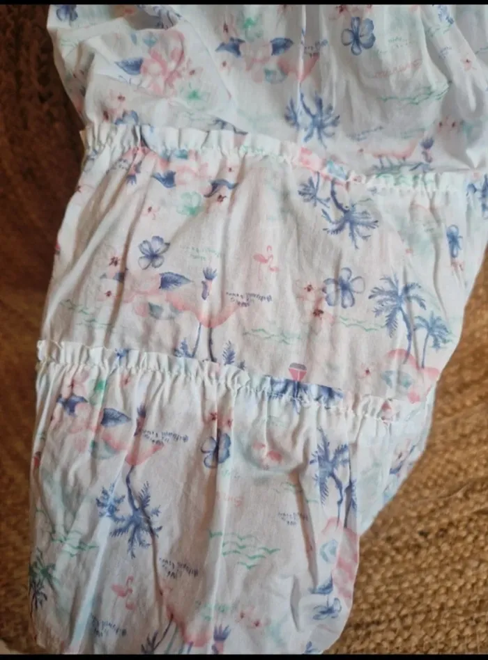 Jolie robe d'été blanche à motifs fille sergent major 3 ans 96cm - photo numéro 4