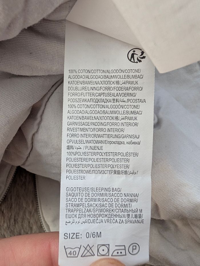 Gigoteuse bébé KIABI 0-6 mois – motif chat “I love hugs” bon état - photo numéro 4