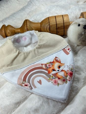 Bavoir naissance renard fille