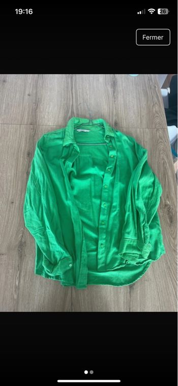 Chemise verte Stradivarius taille M 🌿