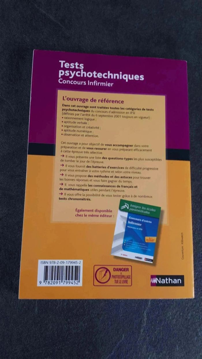 5 € Concours d'entrée en IFSI Tests psychotechniques. Concours Infirmier - photo numéro 2