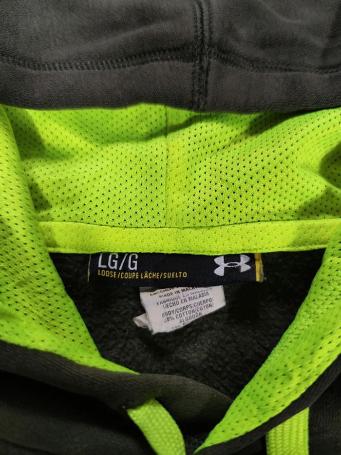 Sweat à Capuche Under Armour Kaki Taille L Homme - photo numéro 4