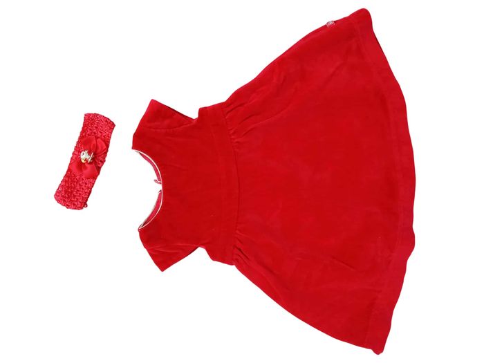 Robe rouge de fête Obaïbi - 9 mois