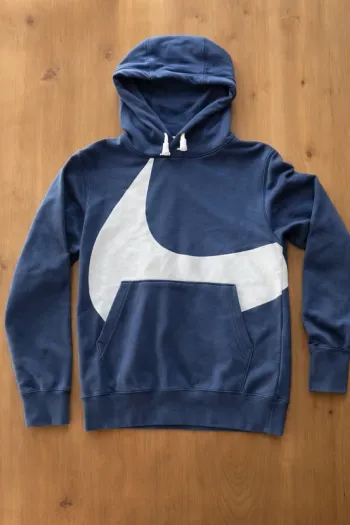 Sweat à capuche Nike bleu logo blanc – taille S – neuf sans étiquette