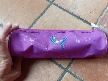 Trousse violette cheval et fee