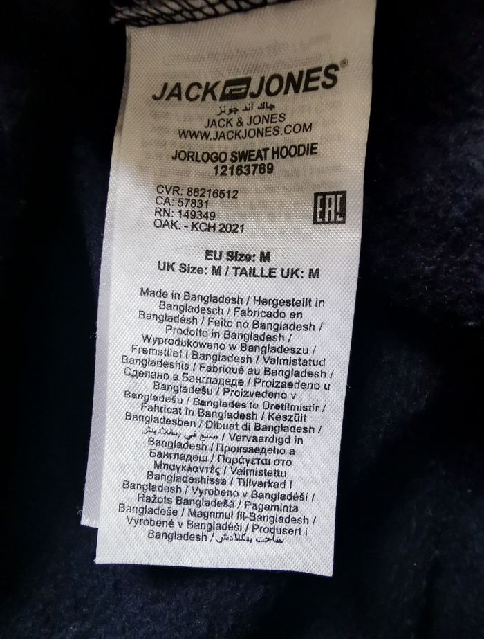 Sweat à capuche Hoodie Jack&Jones Taille M - photo numéro 4