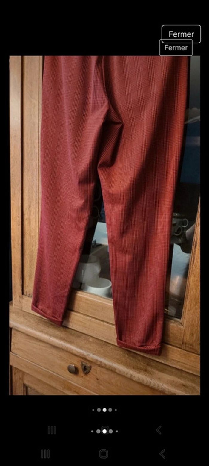 Pantalon Jaqueline de Jong rouge/noir eu M - photo numéro 6