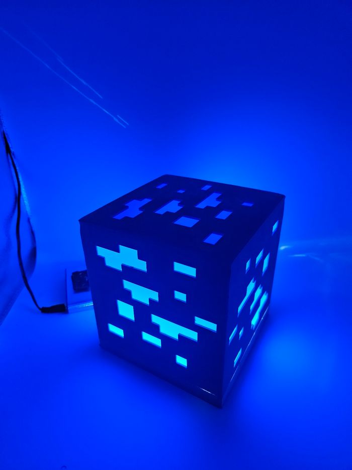 Lampe lumineuse à led minecraft