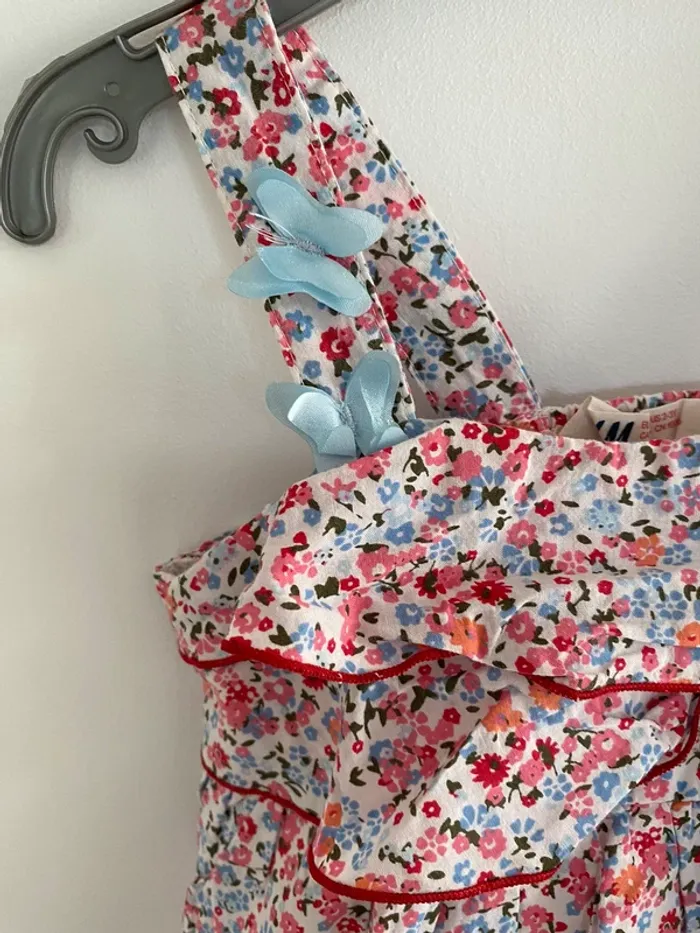 Robe h et m imprimé fleurs a volant - photo numéro 2