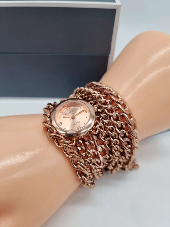 Ottaviani montre femme quartz multi rangs or rose - photo numéro 5