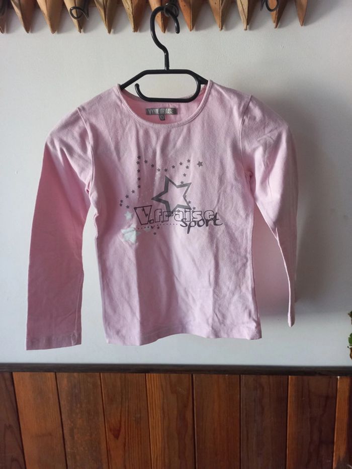 Tee-shirt manches longues rose