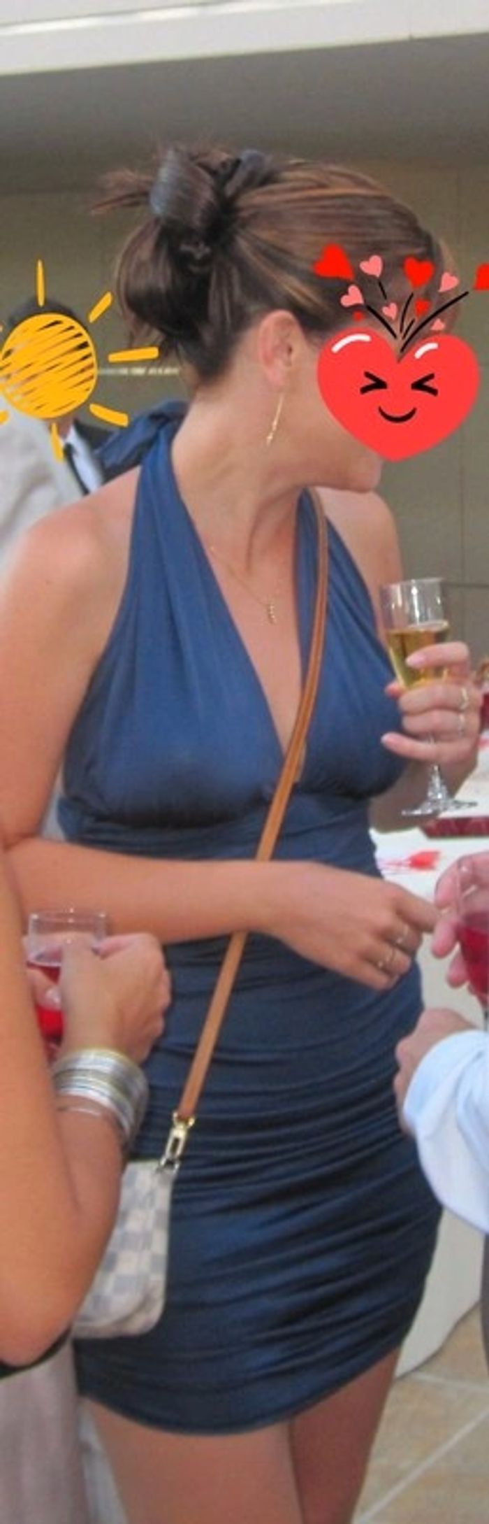 Magnifique robe bleu foncé moulante cérémonie - photo numéro 3