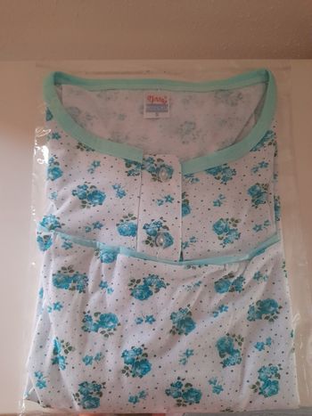 Chemise de nuit manches longues en coton